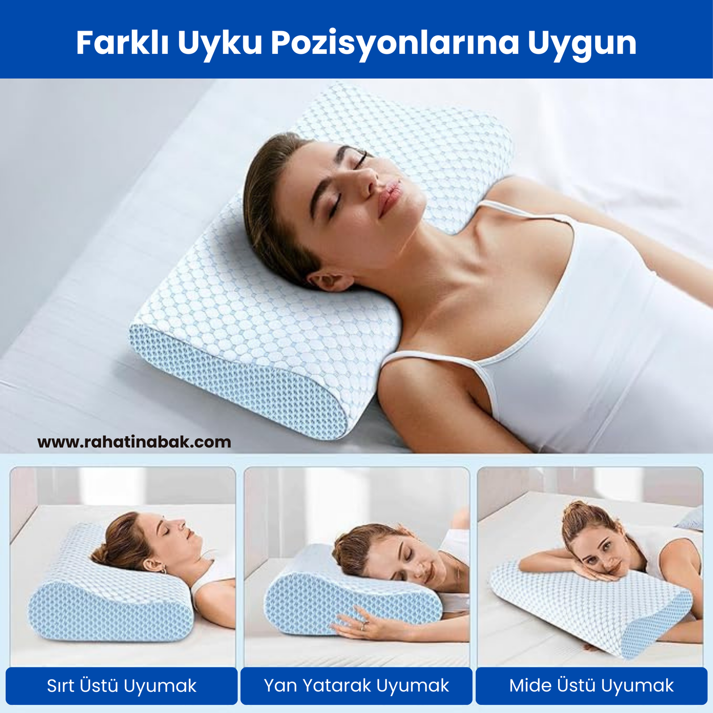 Boyun Destekleyici Ortopedik Yastık / Ekonomik Boy