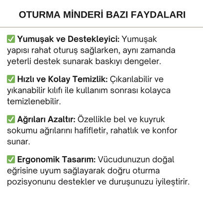 Kalça ve Bel Destekleyici Oturma Minderi